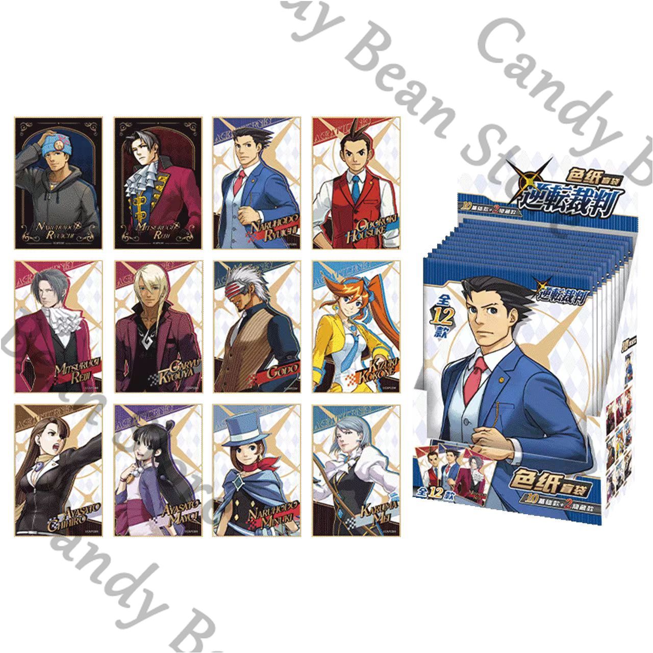 Board Game Illustration - Oryginalny Anime Ace Attorney Miles Edgeworth
